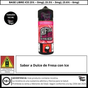 Drifter Bar Sweet Strawberry Ice 120ml 3mg