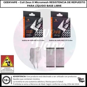 Geekvape Coil Zeus X Micromesh Resistencia de Repuesto