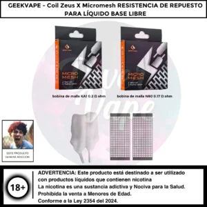 Geekvape resistencia Zeus X Micromesh
