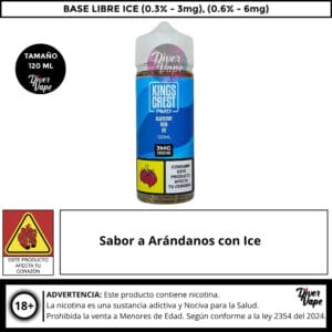Kings Crest Fruits Blueberry Acai Ice 120ml 3mg