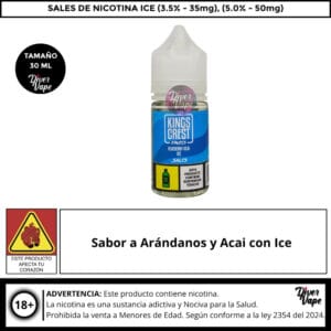 Kings Crest Fruits Blueberry Acai Ice Salts