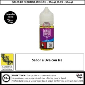 Kings Crest Fruits Grape Ice Salts