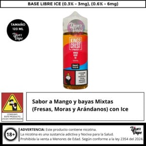 Kings Crest Fruits Mango Berry Ice 120ml 3mg