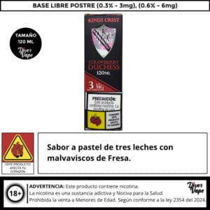 Kings Crest Strawberry Duchess 120ml 3mg