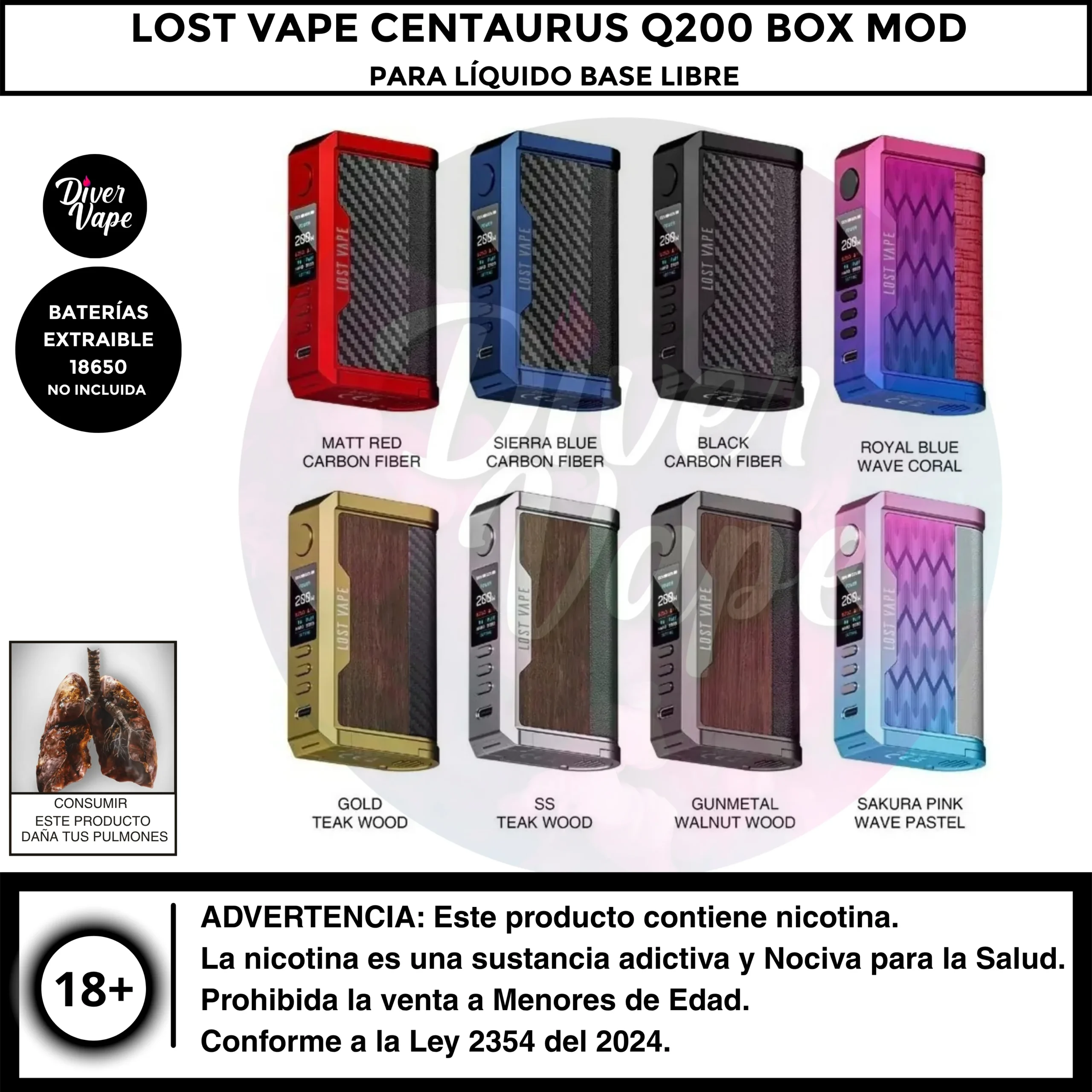 LOST VAPE Centaurus Q200 Box Mod
