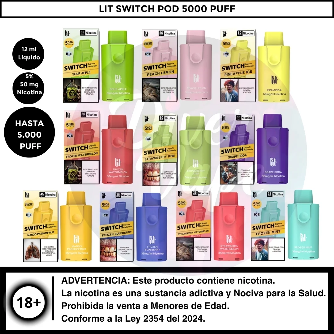 Lit Switch Pod 5000 Puffs