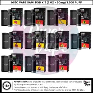 MIJO VAPE Sami Pod Kit 3.500 Puff - Sabores y presentación
