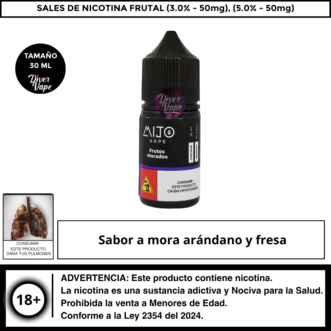 Mijo vape frutos morados salts