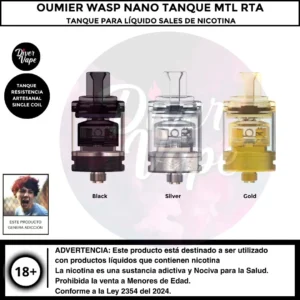 Oumier Wasp Nano Tanque MTL RTA