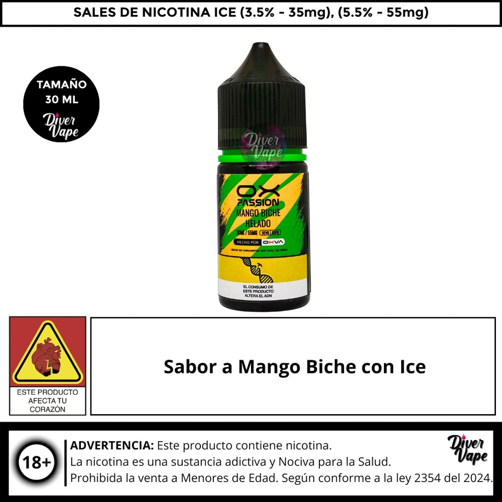 Ox Passion Green Mango Freeze Salts 55mg
