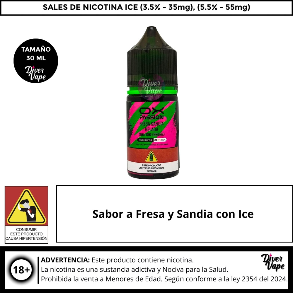 Ox Passion Strawberry Watermelon Ice Salts 55mg