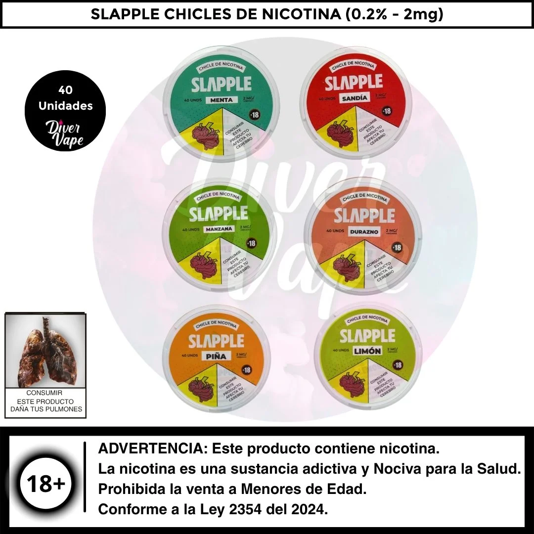 Slapple Chicles de Nicotina 2mg