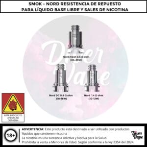 Smok nord Resistencia de Repuesto