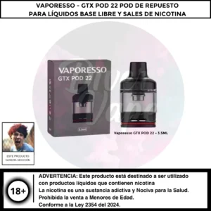 Vaporesso - GTX POD 22 Pod de Repuesto