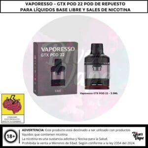 Vaporesso GTX POD 22 Pod de Repuesto