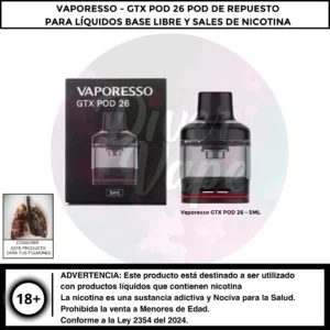 Vaporesso - GTX POD 26 Pod de Repuesto