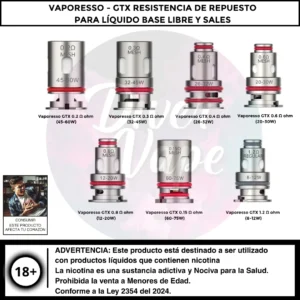 Vaporesso - GTX Resistencia de Repuesto
